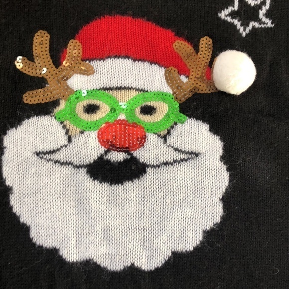 Santa Reindeer Ugly Tacky Holiday Sweater by New Direction - Picture 3 of 6
